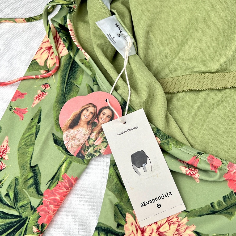Aquabendita Target Peony Floral Long Sleeve 1 Piece Swimsuit Bodysuit XL/16 NWT - Picture 8 of 15